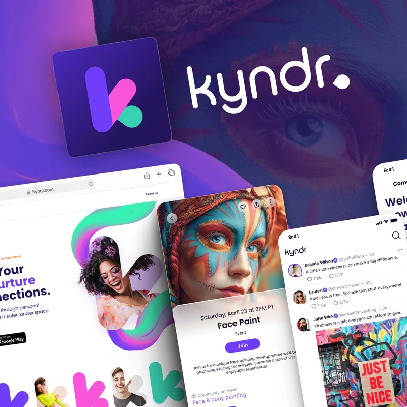 Kyndr: social events mobile app UI design