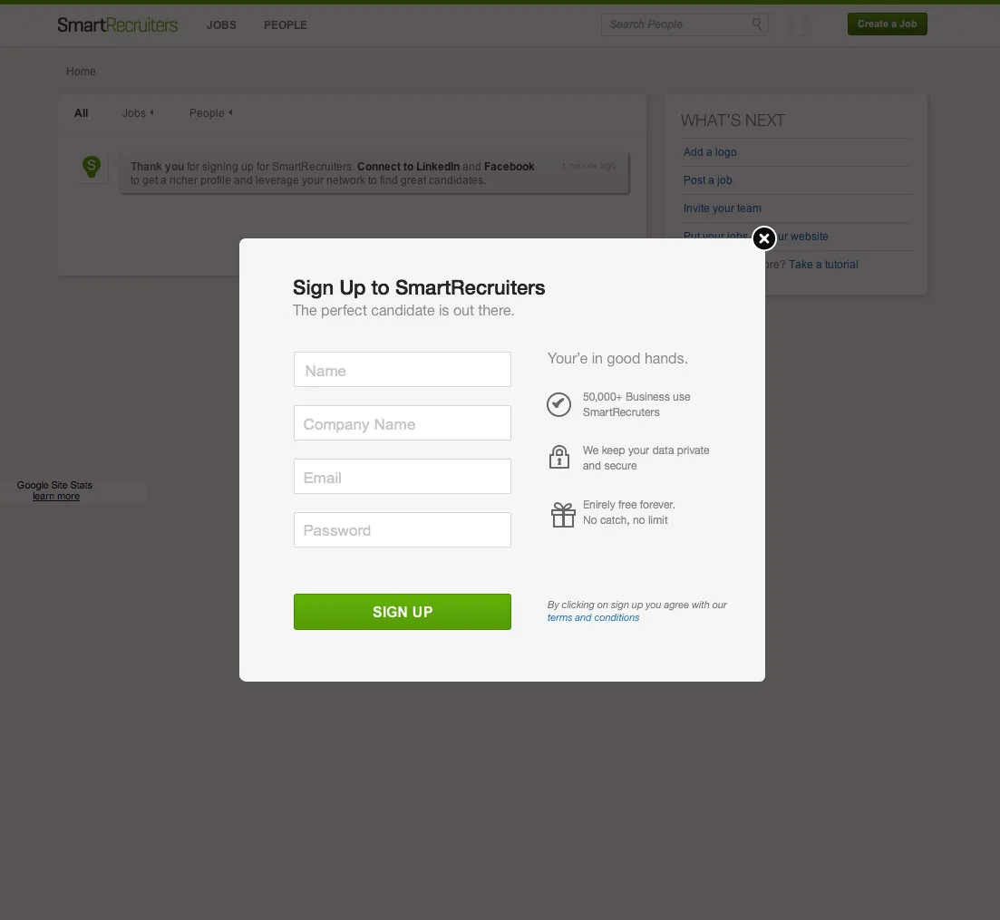 SmartRecruiters: hiring platform marketing website design (screen 1)