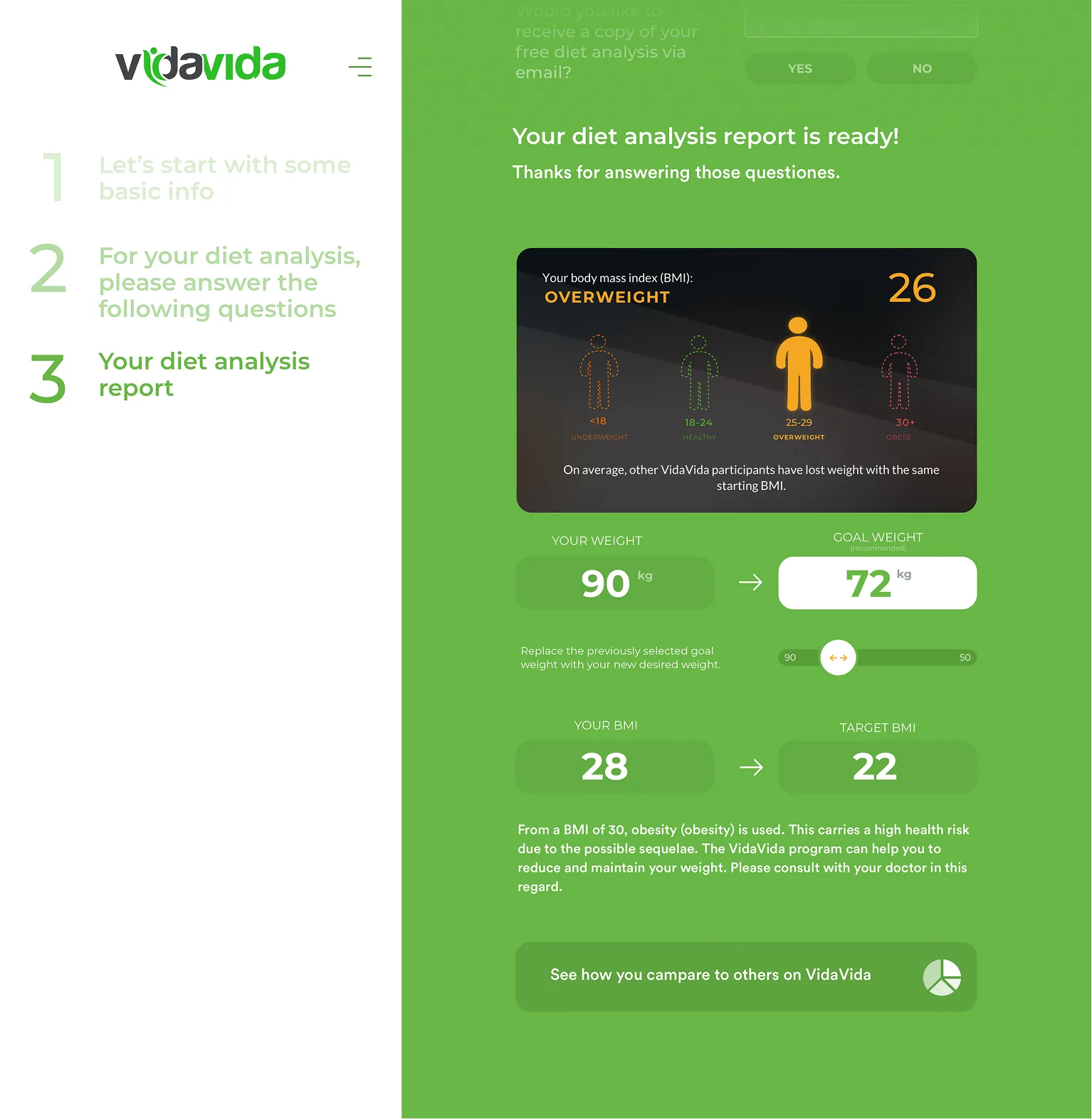 VidaVida: nutrition and diet tracking platform product design (screen 4)