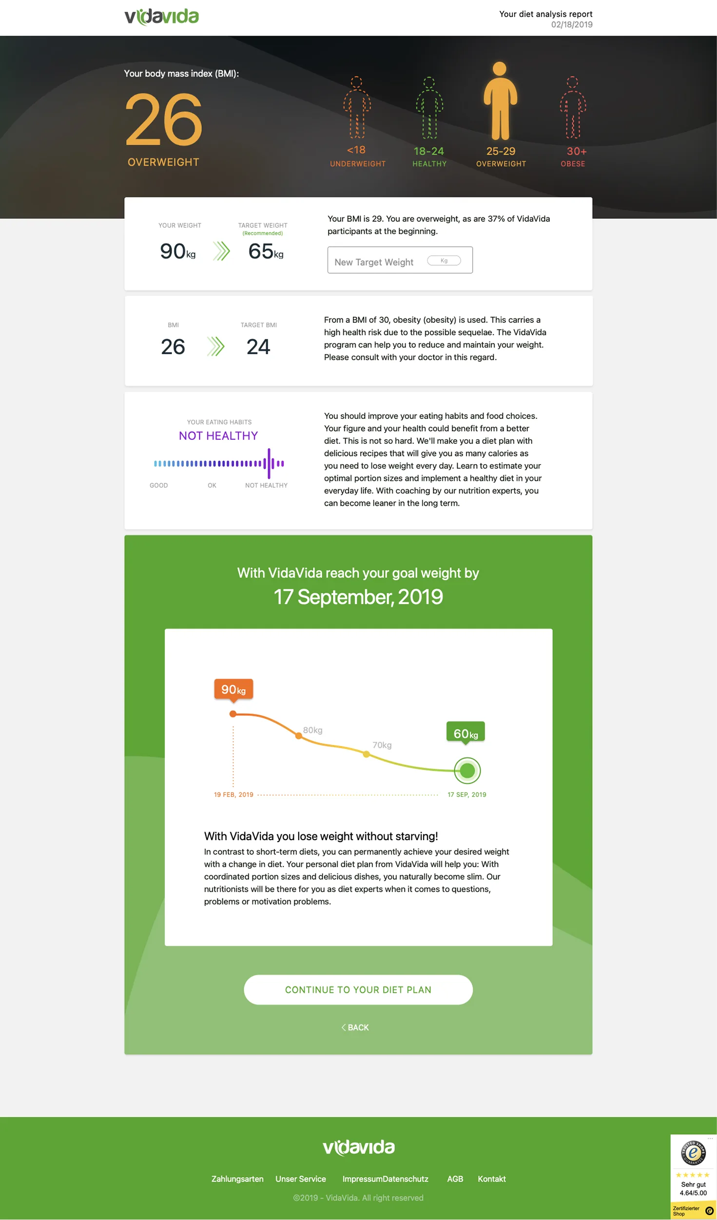 VidaVida: nutrition and diet tracking platform product design (screen 7)