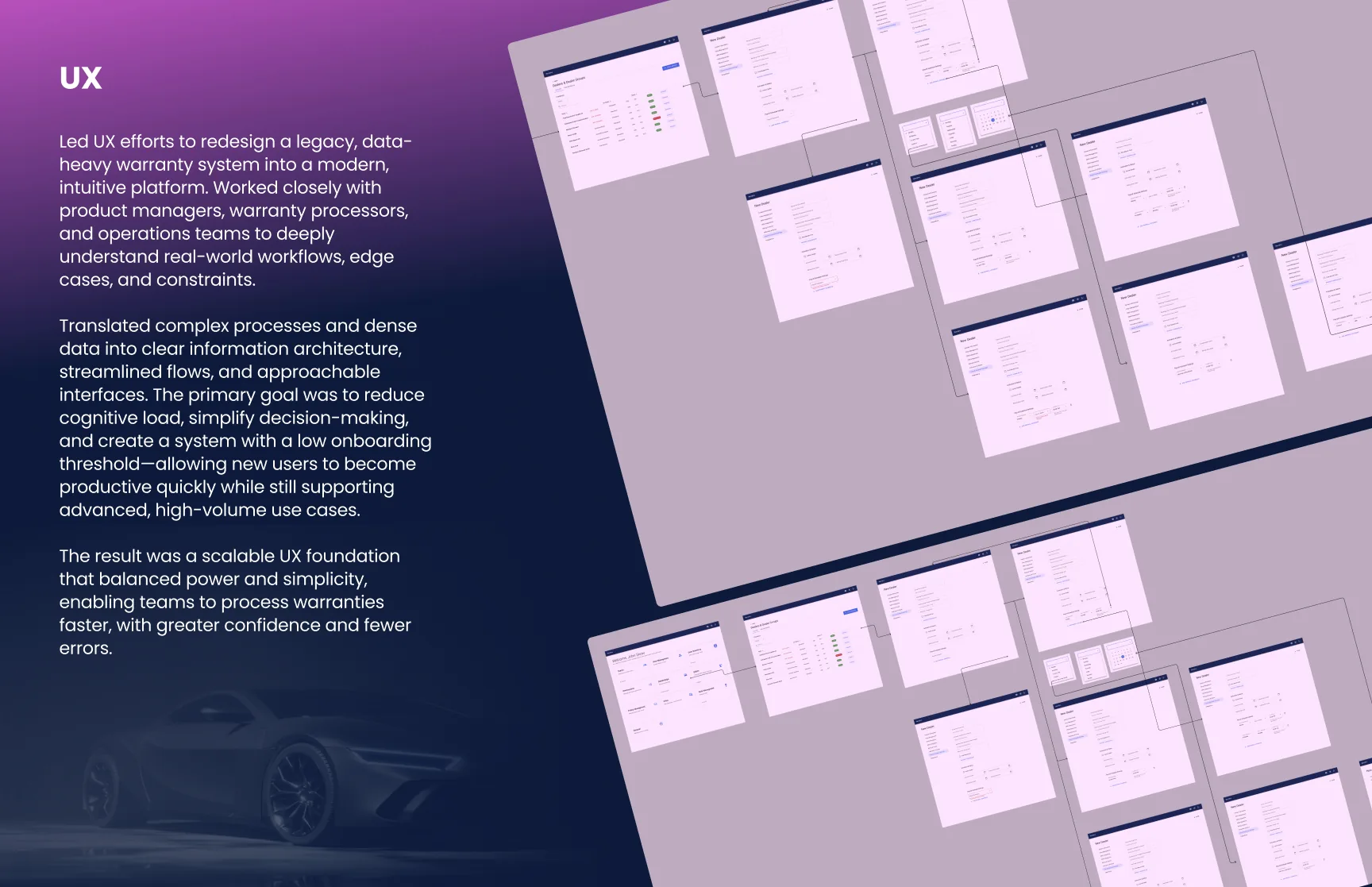 WarrCloud: automotive warranty processing platform product design (screen 3)