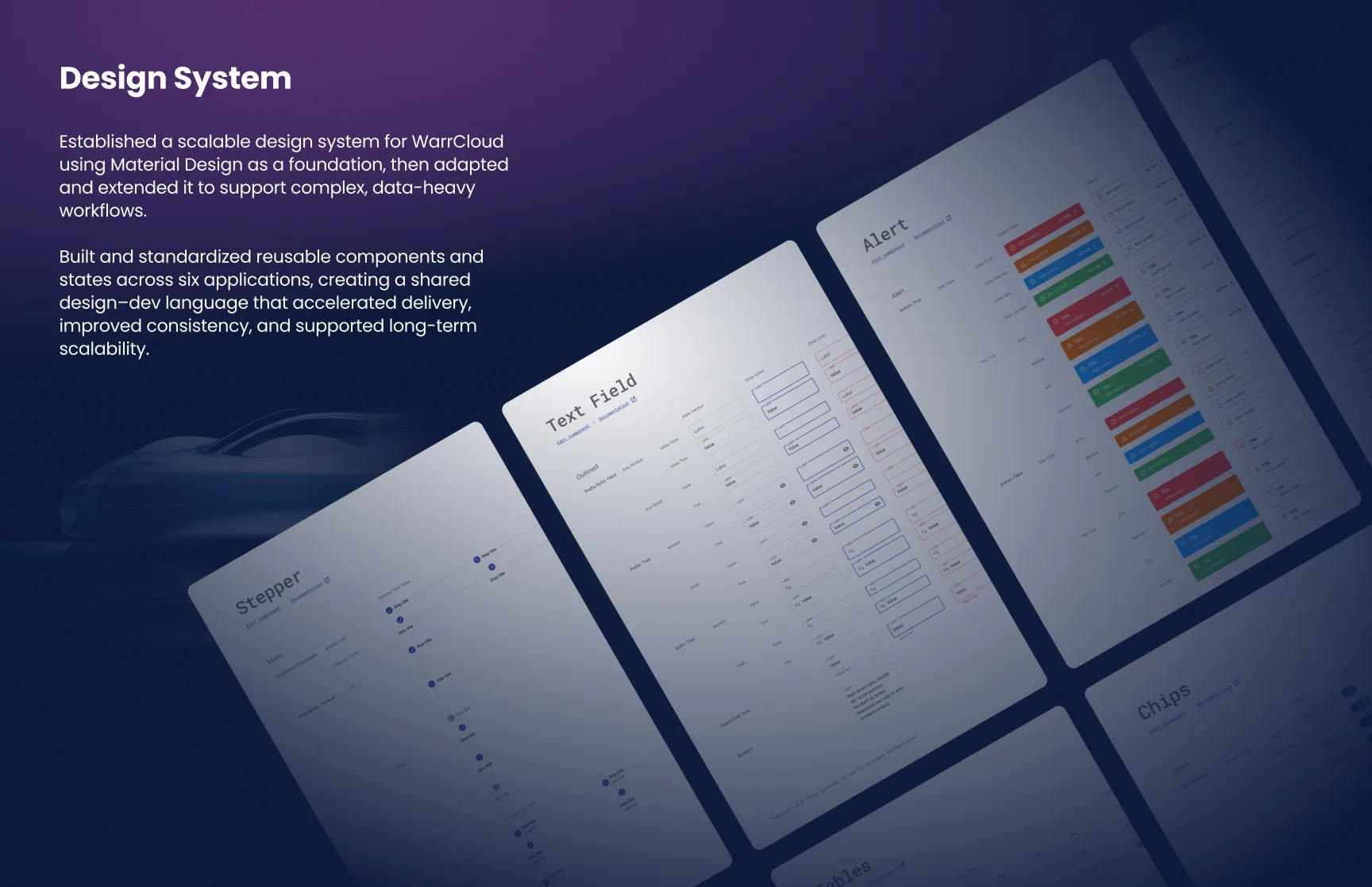 WarrCloud: automotive warranty processing platform product design (screen 4)